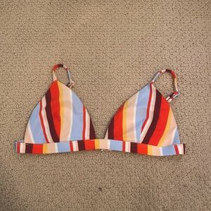 Multi color striped bikini